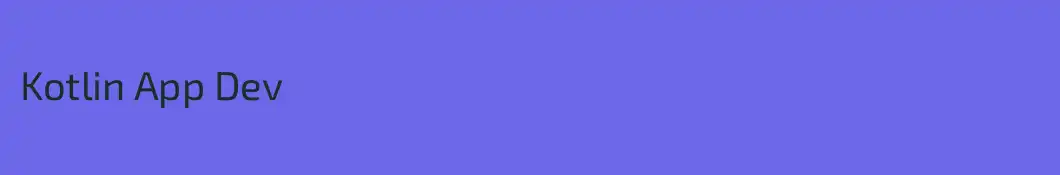 Kotlin App Dev